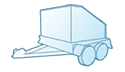 Mobile trailer skip bin